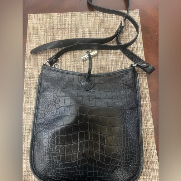 Longchamp Croc Roseau Leather Crossbody - Picture 3 of 14